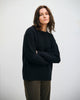 Gerippter Strickpullover Bio Baumwolle - Schwarz