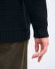 Gerippter Strickpullover Bio Baumwolle - Schwarz