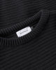 Gerippter Strickpullover Bio Baumwolle - Schwarz