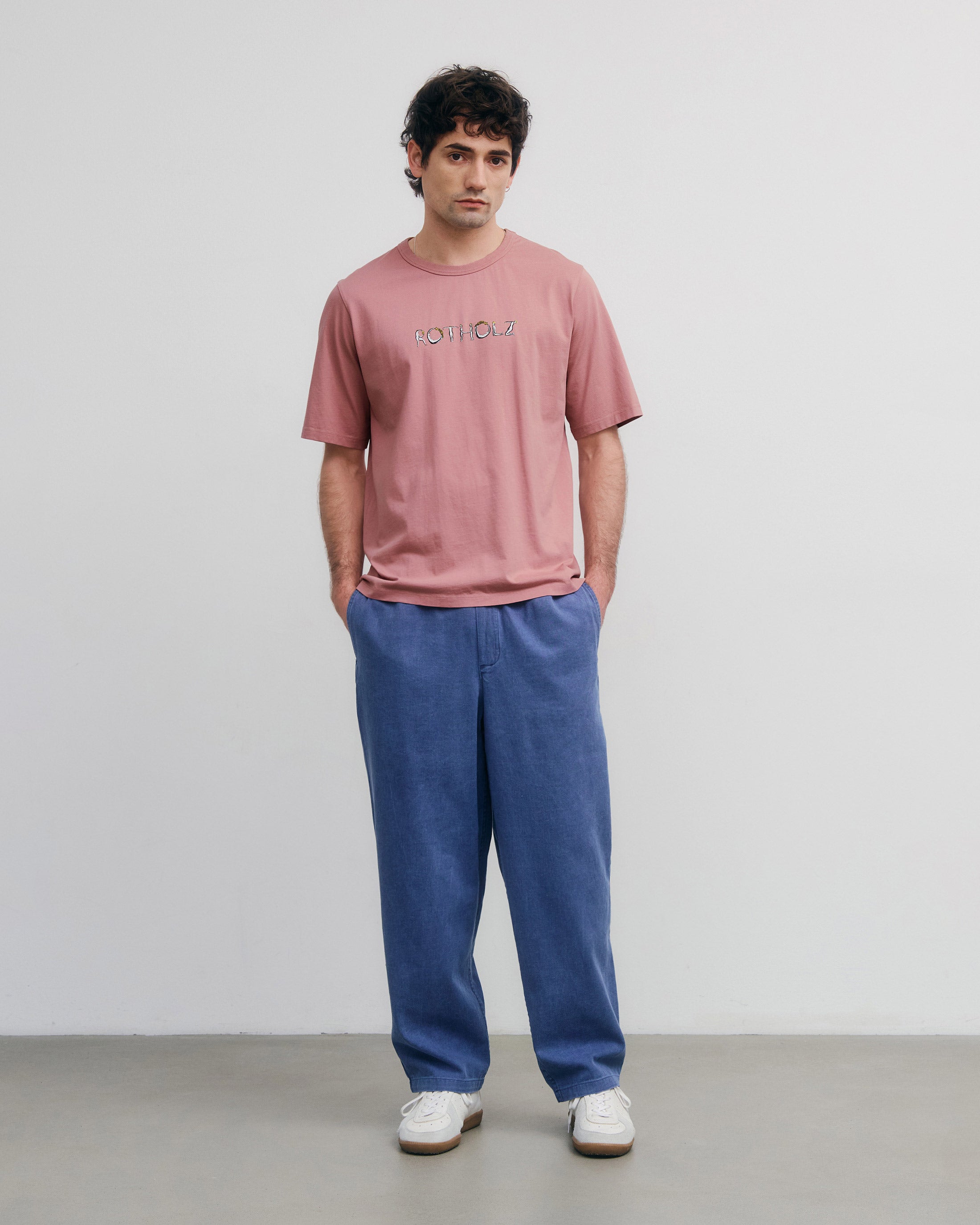 T-Shirt mit Logo Print - Pink