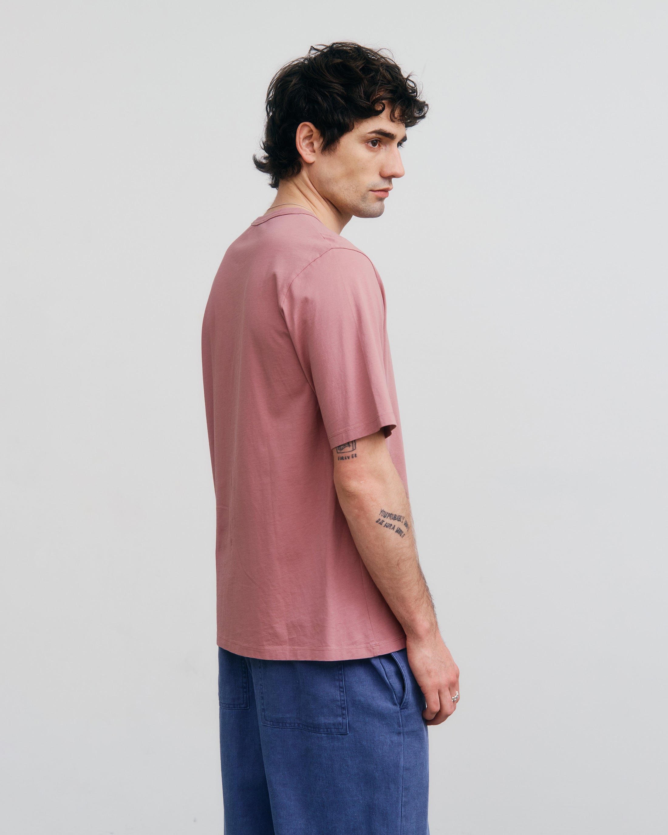 T-Shirt mit Logo Print - Pink