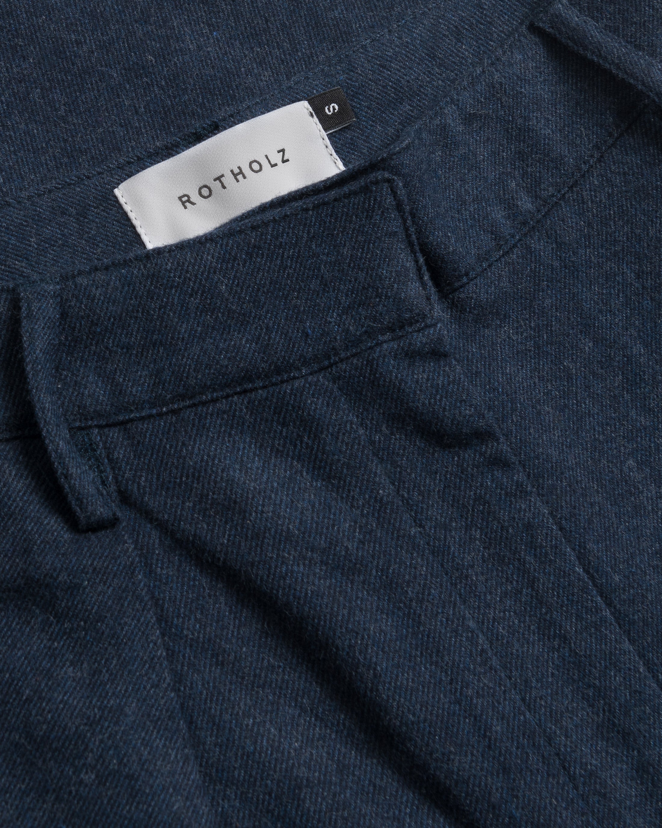High-Waist Flanellhose Bio Baumwolle - Dunkelblau