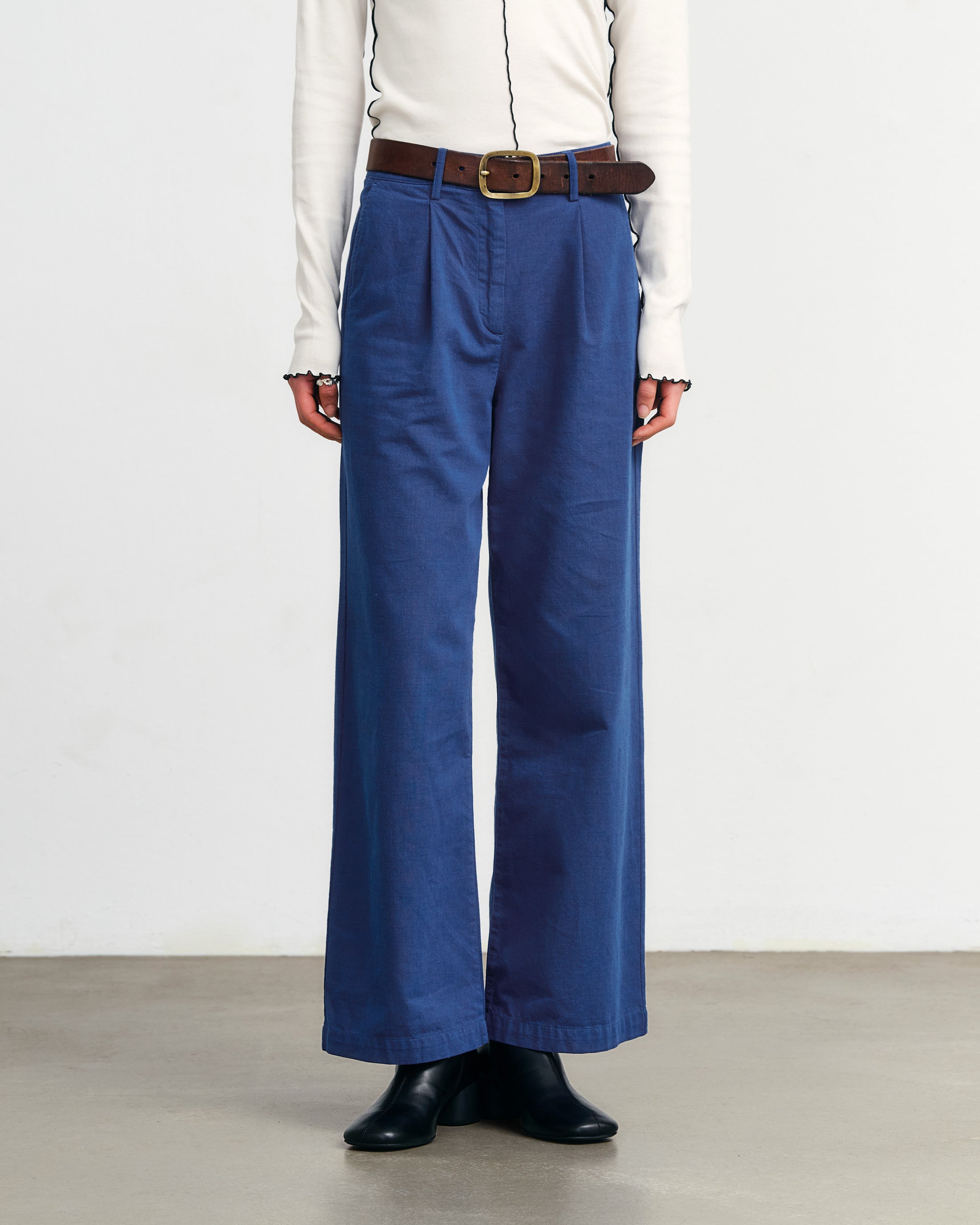 High Waist Hose Bio Baumwolle - Blau