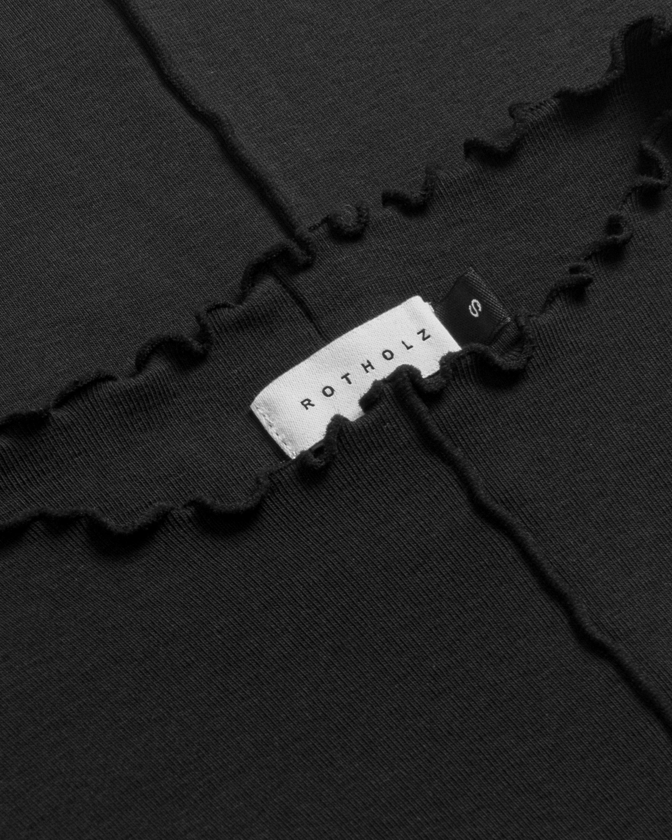Pin-Tucked Long-Sleeve Bio Baumwolle - Schwarz