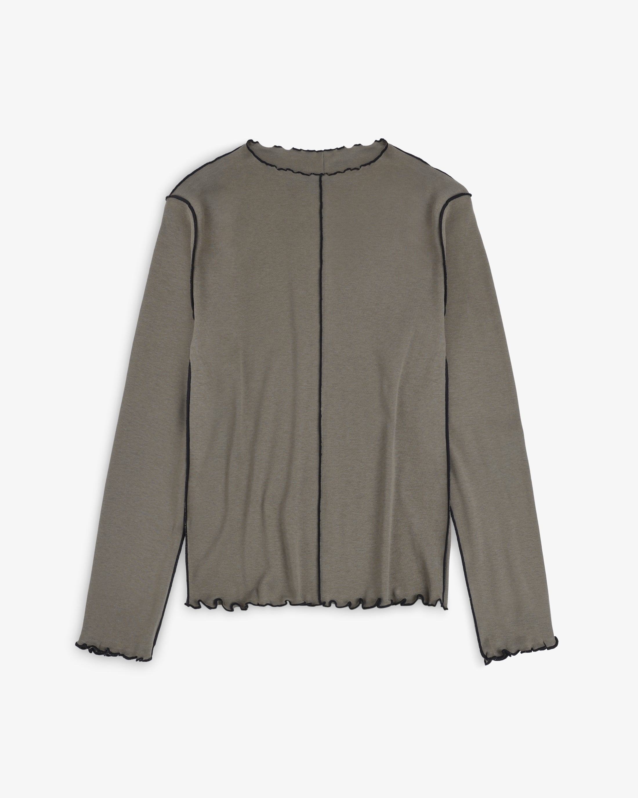 Pin-Tucked Longsleeve Bio Baumwolle - Grau