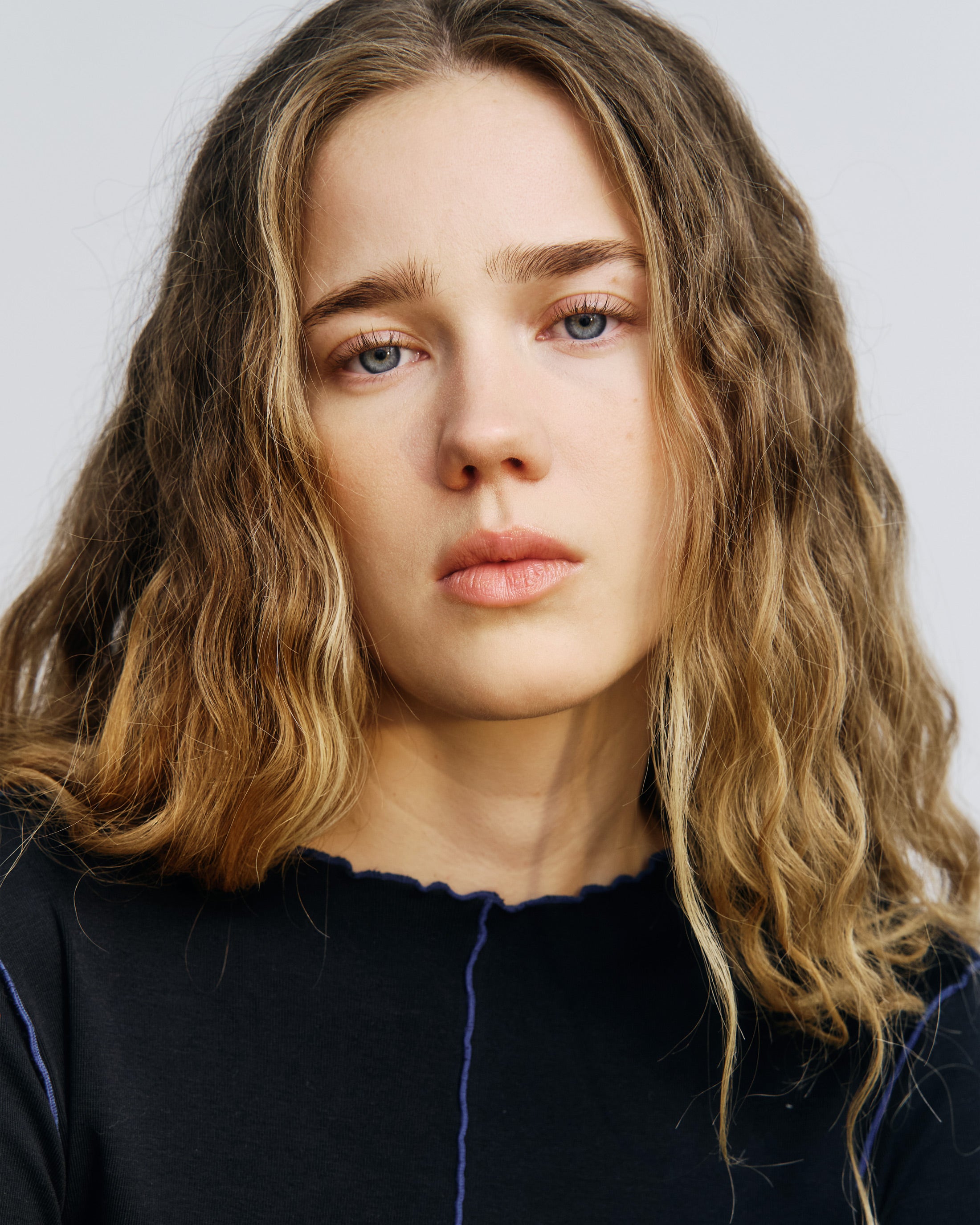 Pin-Tucked Longsleeve Bio Baumwolle - Schwarz