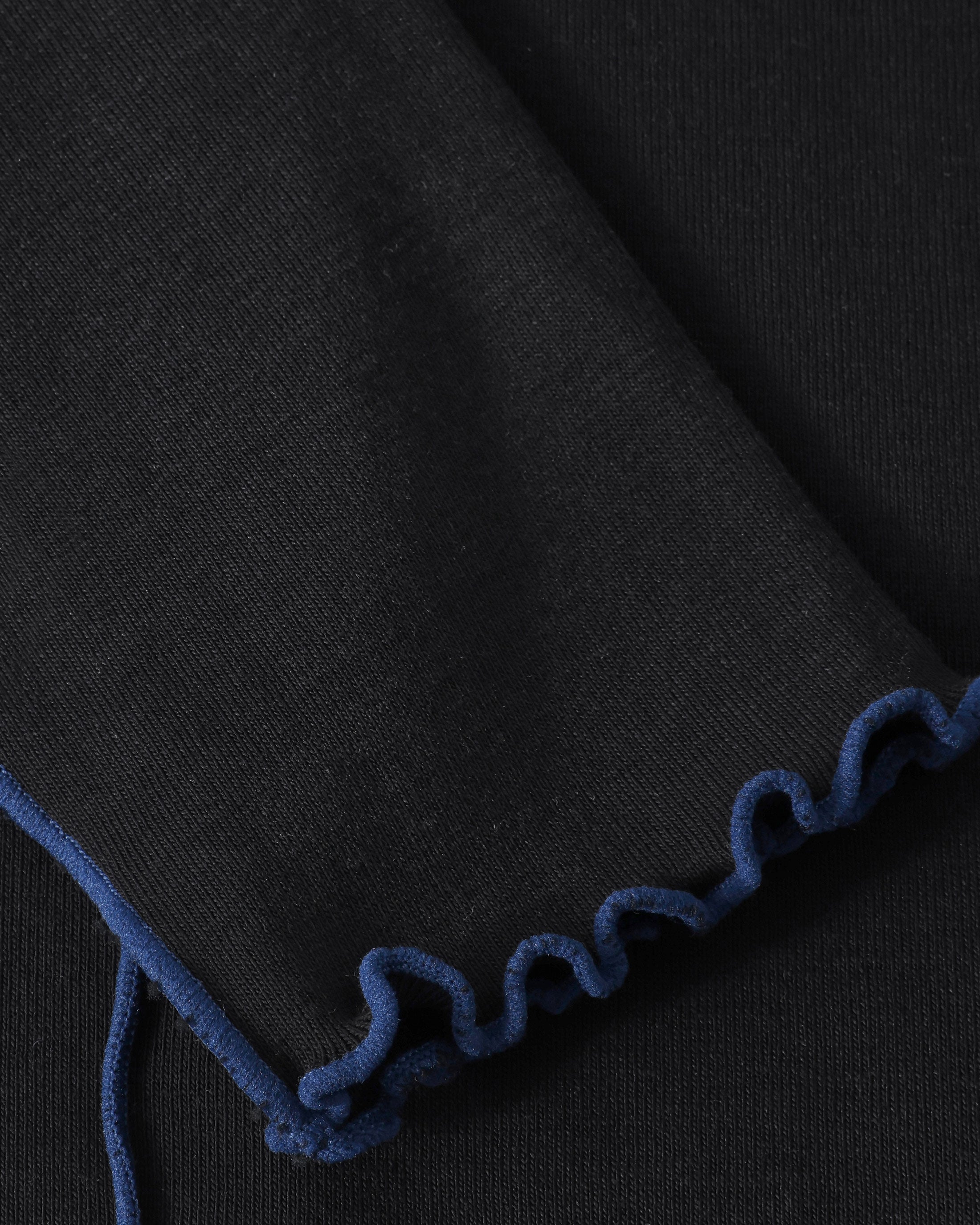 Pin-Tucked Longsleeve Bio Baumwolle - Schwarz