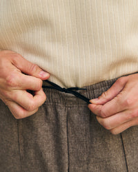 Weite Bundfaltenhose Bio Baumwolle - Canvas Braun