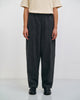 Weite Bundfaltenhose Bio Baumwolle - Herringbone Grau