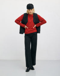 Oversize Strickpullover Bio Baumwolle - Rot