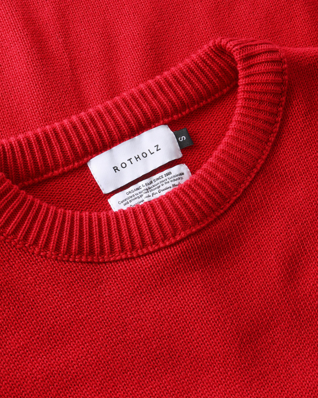Oversize Strickpullover Bio Baumwolle - Rot