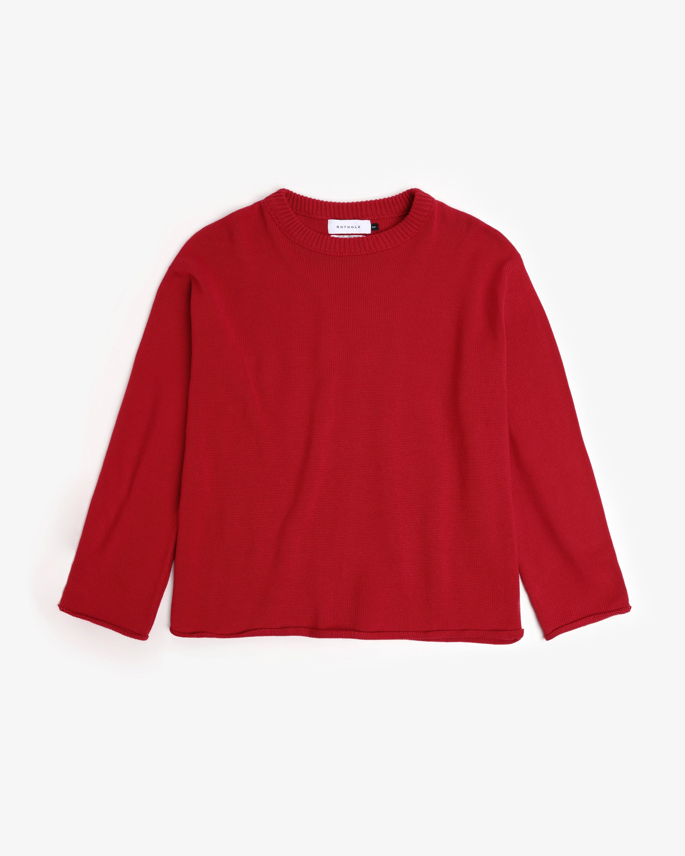 Oversize Strickpullover Bio Baumwolle - Rot