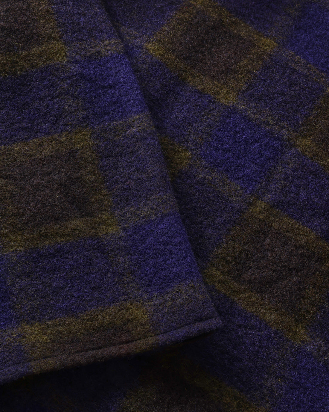 Schweres Overshirt Bio Wollmischung - Lila Kariert