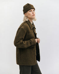 Schweres Overshirt Bio Wollmischung - Dunkelgrün