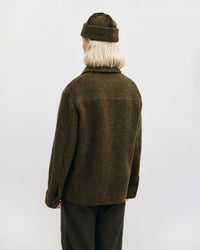 Schweres Overshirt Bio Wollmischung - Dunkelgrün