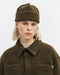 Schweres Overshirt Bio Wollmischung - Dunkelgrün