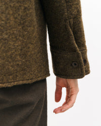 Schweres Overshirt Bio Wollmischung - Dunkelgrün