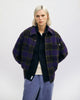 Schweres Overshirt Bio Wollmischung - Lila Kariert