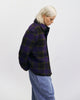 Schweres Overshirt Bio Wollmischung - Lila Kariert