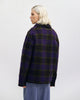Schweres Overshirt Bio Wollmischung - Lila Kariert