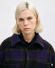 Schweres Overshirt Bio Wollmischung - Lila Kariert