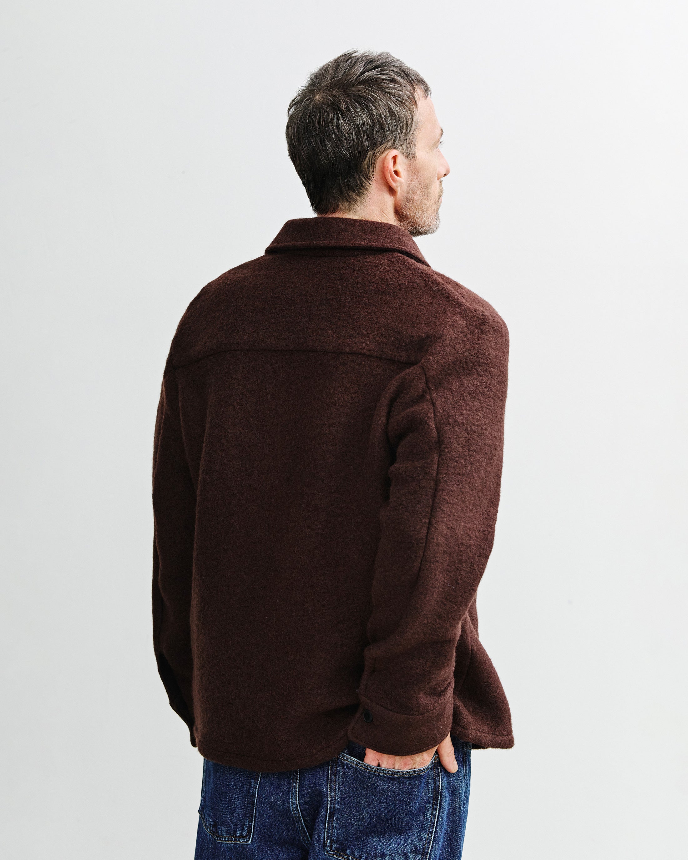 Overshirt Bio Wolle - Braun