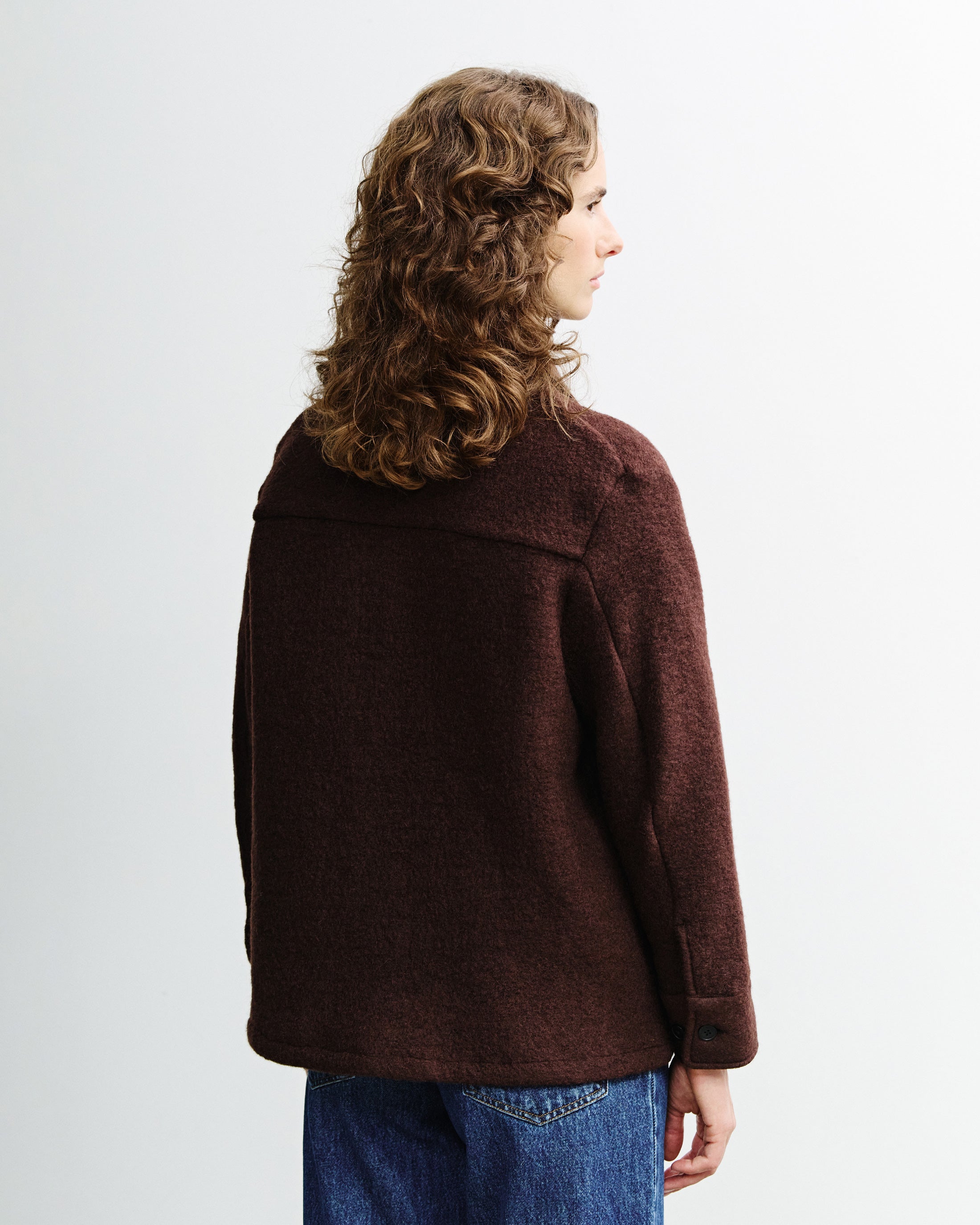 Overshirt Bio Wolle - Braun