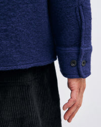 Schweres Overshirt Bio Wollmischung - Royalblau