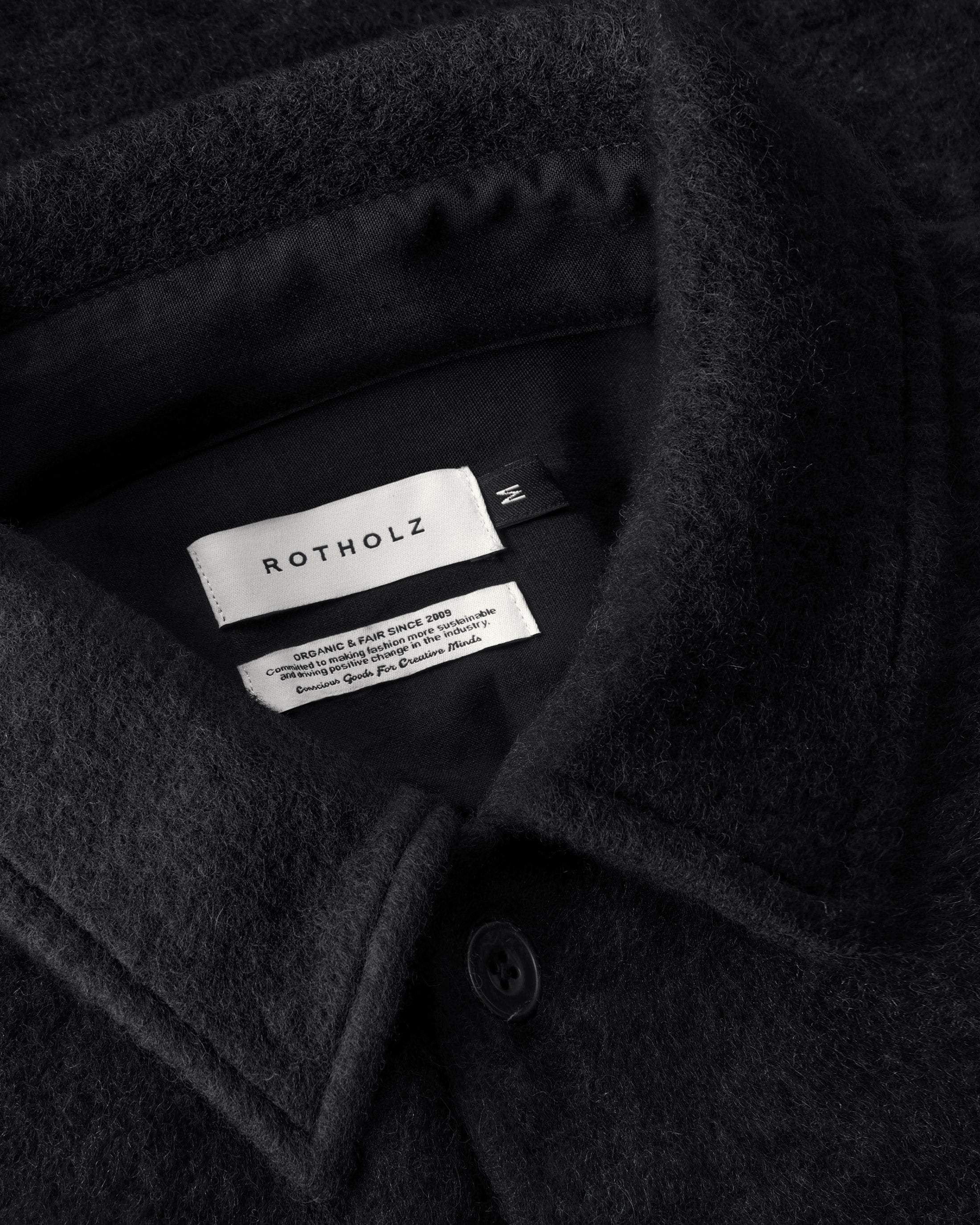 Overshirt Bio Wolle - Schwarz