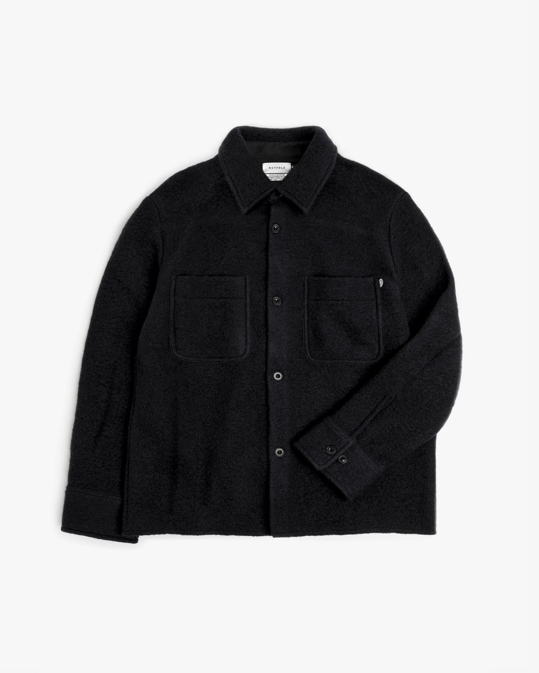 Overshirt Bio Wolle - Schwarz