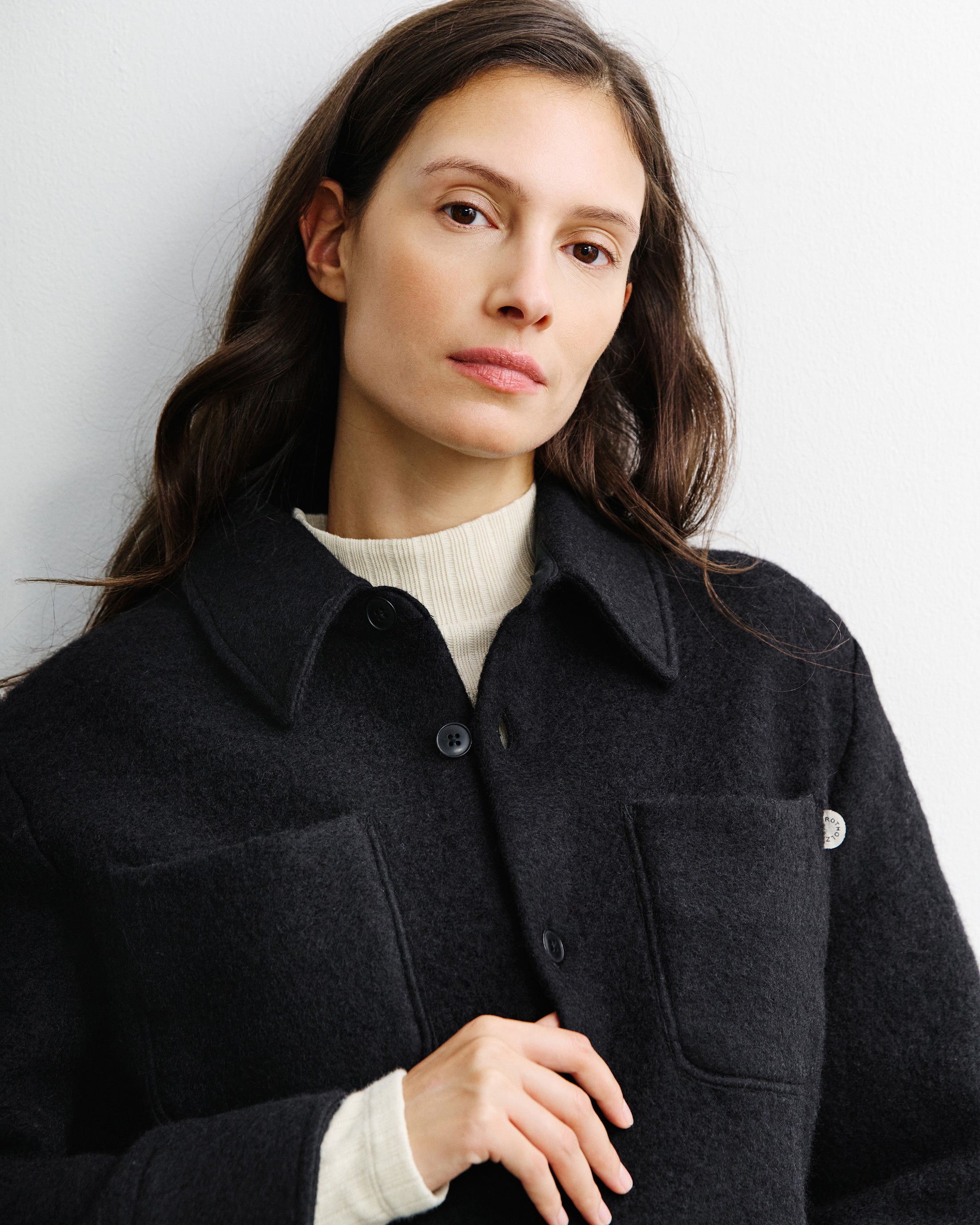 Overshirt Bio Wolle - Schwarz