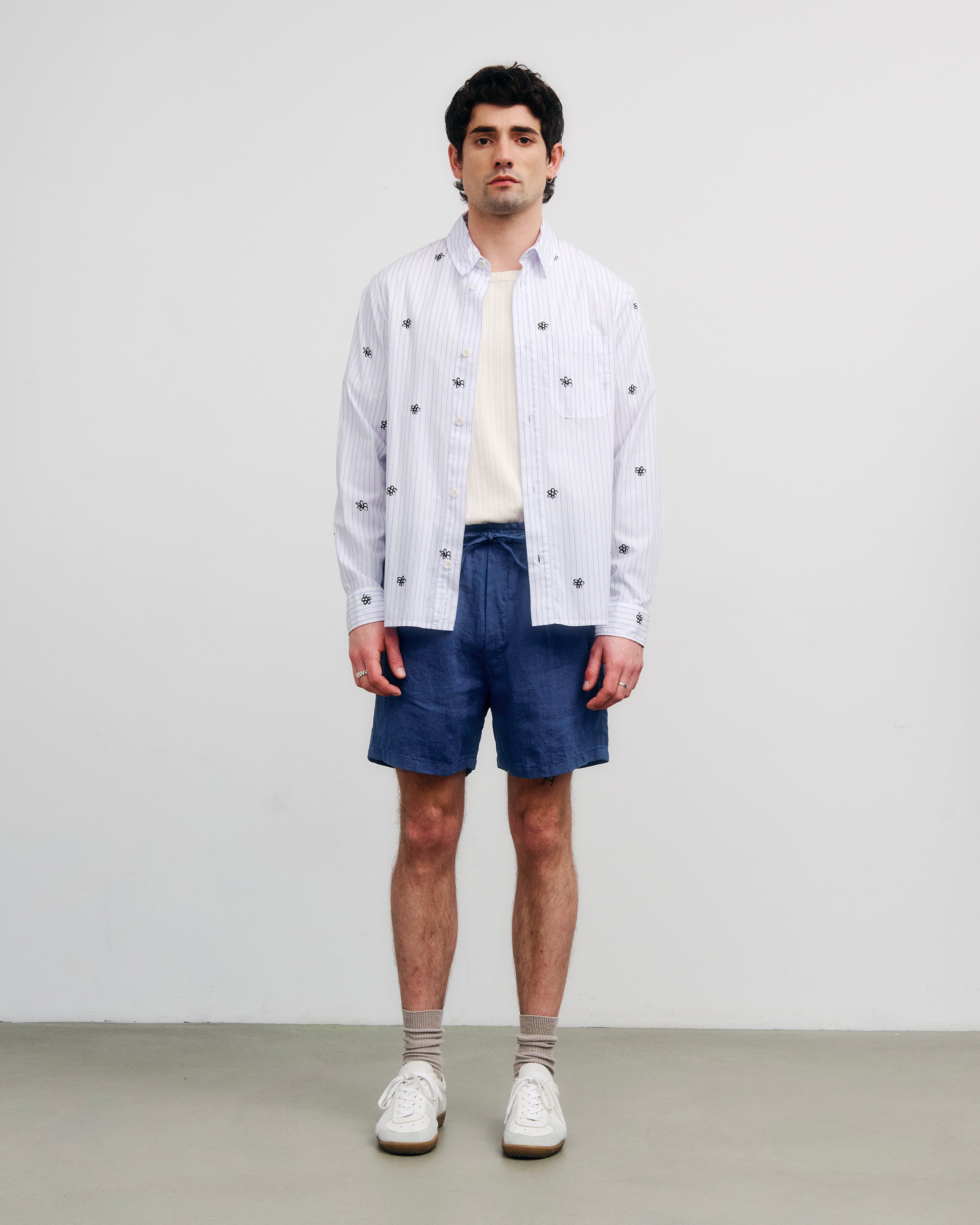 Kurze Hose Bio Baumwolle - Blau