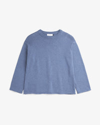 Oversize Strickpullover Bio Baumwolle - Blau