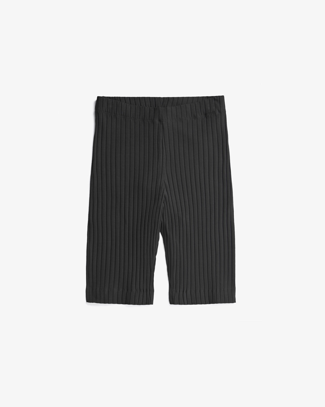 Rotholz Gerippte Biker Shorts Bio Baumwolle - Schwarz