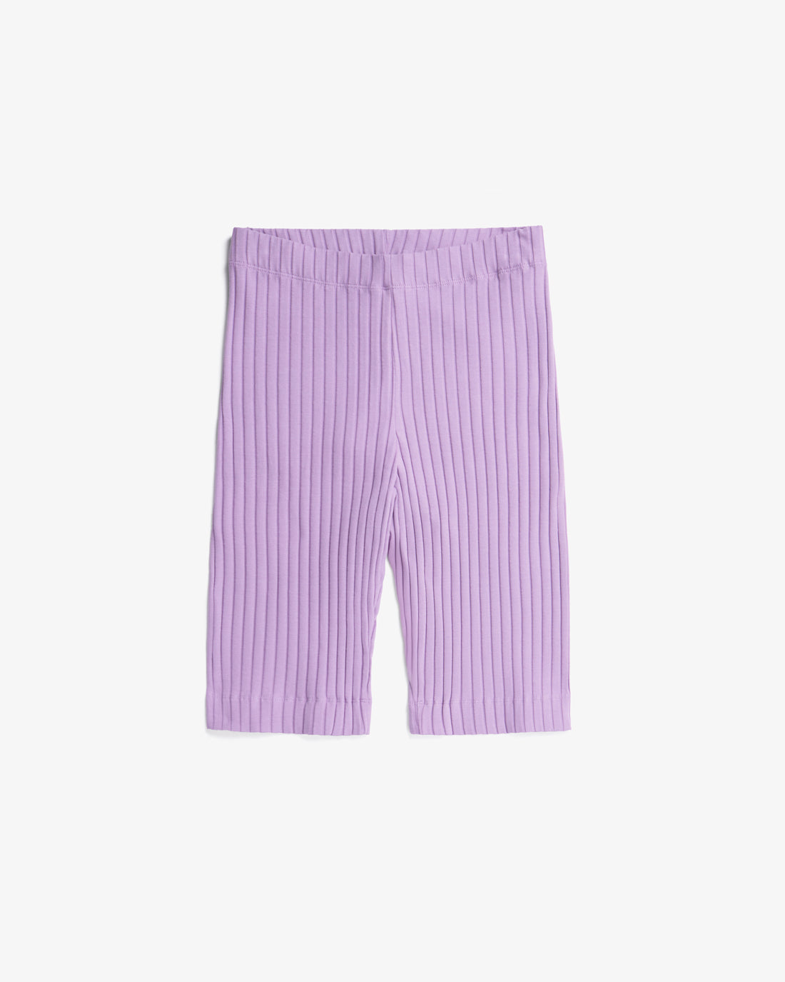 Rotholz Gerippte Biker Shorts Bio Baumwolle - Lavendel