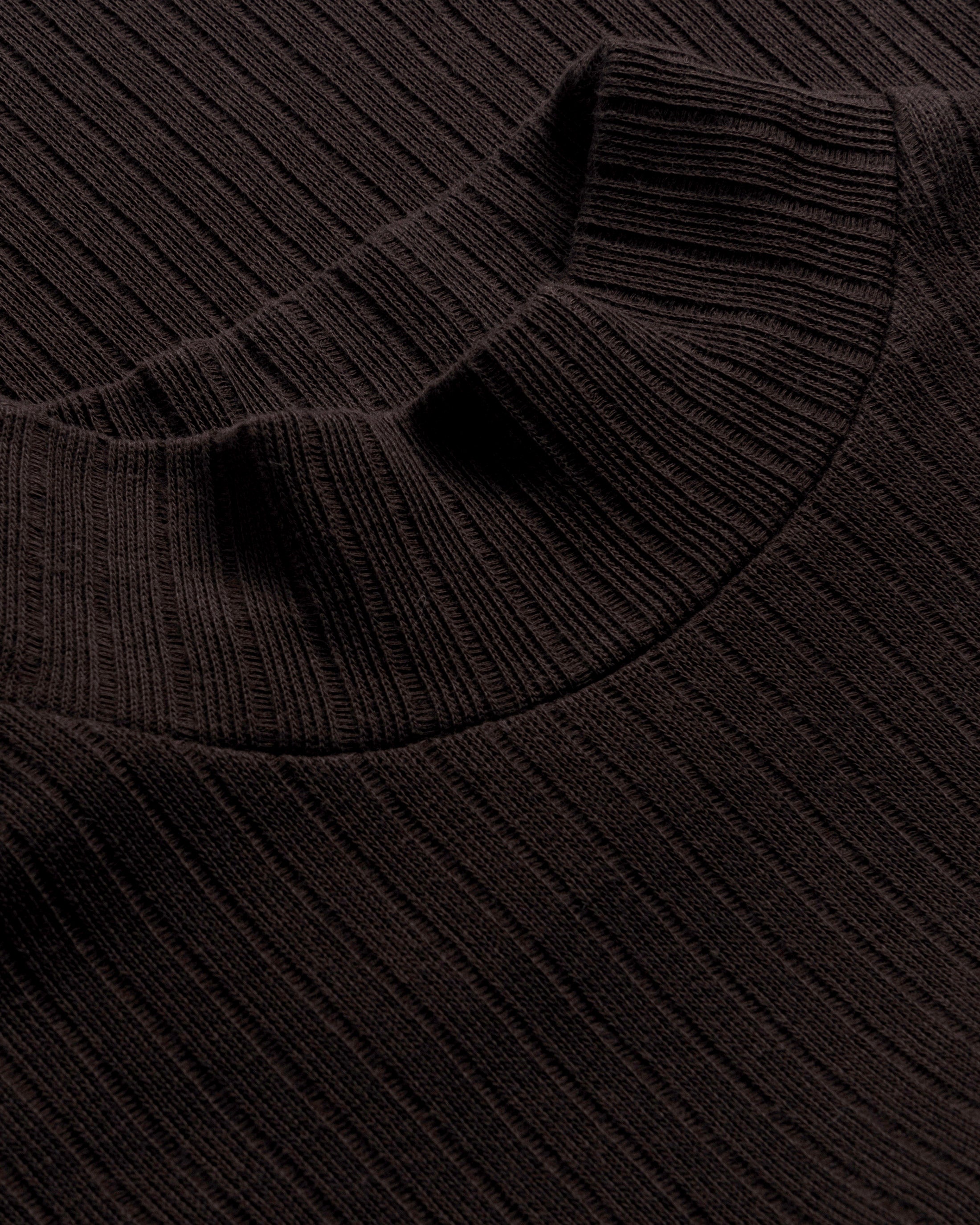Mockneck Longsleeve Bio Baumwolle - Braun