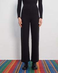 Gerippte Hose Bio Baumwolle - Schwarz