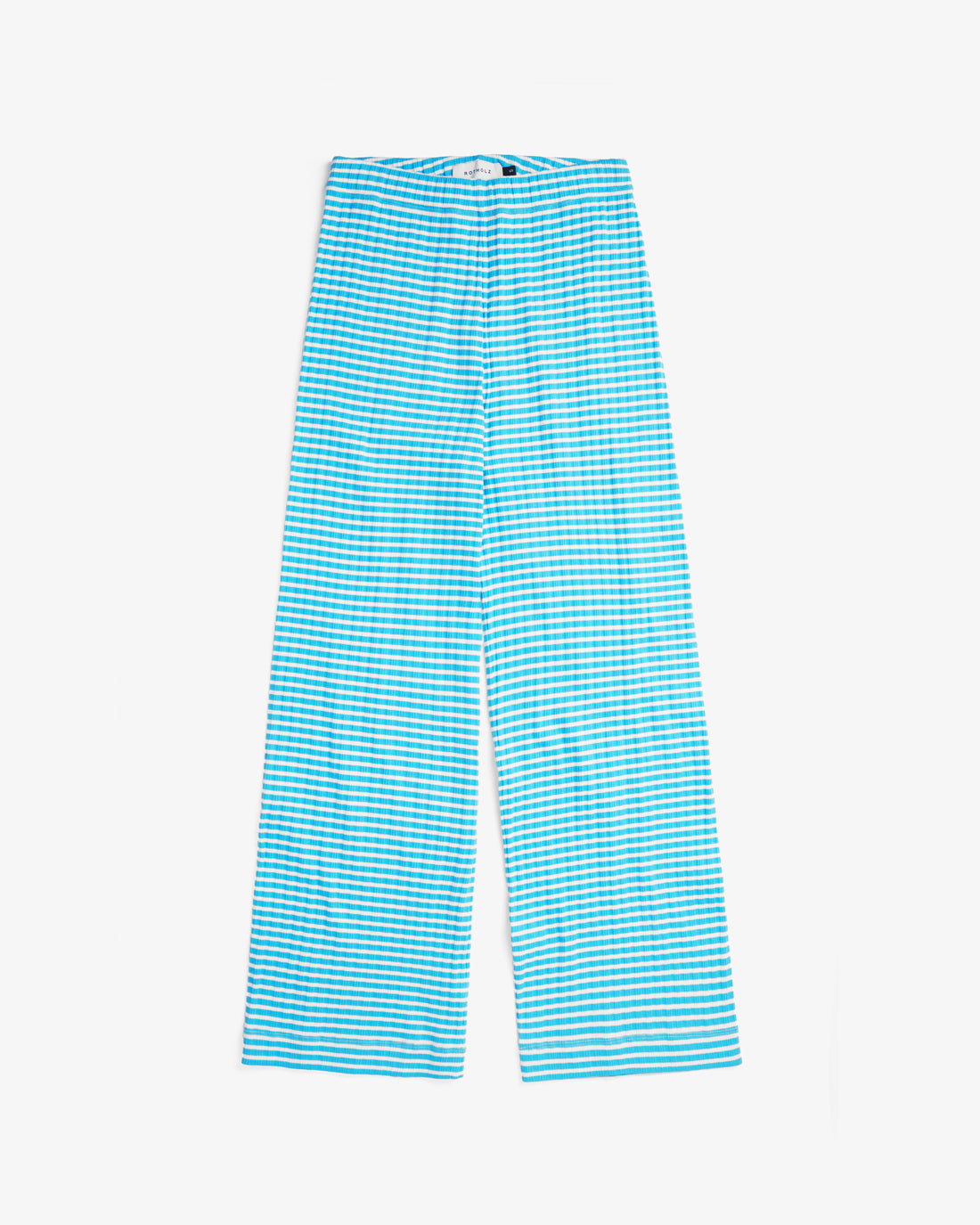 Leichte Gerippte Hose Bio Baumwolle - Blau Gestreift