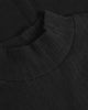 Schweres Mockneck Kleid Bio Baumwolle - Schwarz