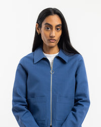 Kurze Jacke Bio Baumwolle - Blau