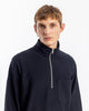 Half Zip Sweatshirt Bio Baumwolle - Schwarz