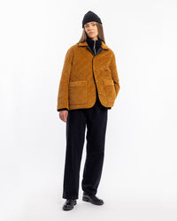 Gesteppte Cord Jacke - Toffee