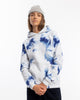 Batik Hoodie Bio Baumwolle - Blau/Off-White