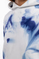 Batik Hoodie Bio Baumwolle - Blau/Off-White