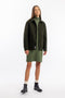 Half Zip Sweat Kleid Bio Baumwolle - Grün