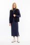 Geripptes Kleid Bio Baumwolle - Dunkelblau