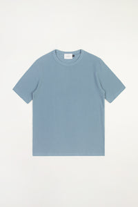 Waffel T-Shirt Bio-Baumwolle - Blau