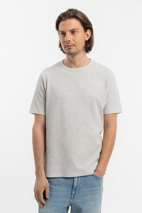 Waffel T-Shirt Bio-Baumwolle - Grau