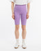 Gerippte Biker Shorts Bio Baumwolle - Lavendel