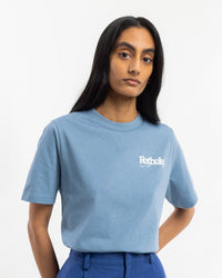 Retro Logo T-Shirt Bio Baumwolle - Hellblau